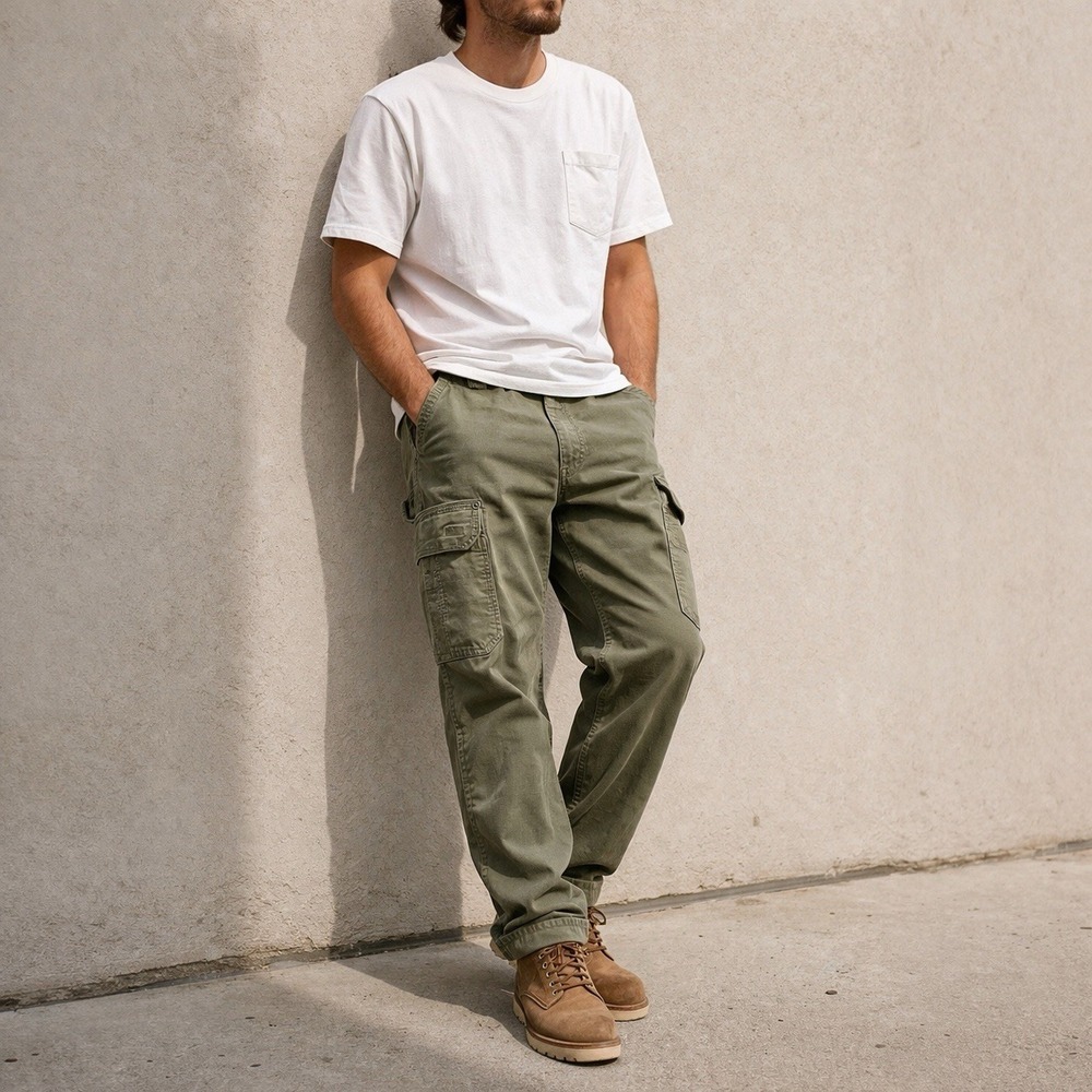 Duluth Trading DuluthFlex Fire Hose Cargo Pants 40x32 Olive Green Workwear